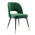 Rouse Performance Velvet Dining Side Chairs Set of 2 by Modway