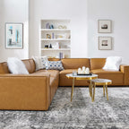 Restore 5-Piece Vegan Leather Sectional Sofa by Modway