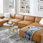 Restore 6-Piece Vegan Leather Sectional Sofa by Modway - EEI-4713
