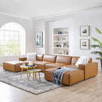 Restore 6-Piece Vegan Leather Sectional Sofa by Modway - EEI-4713