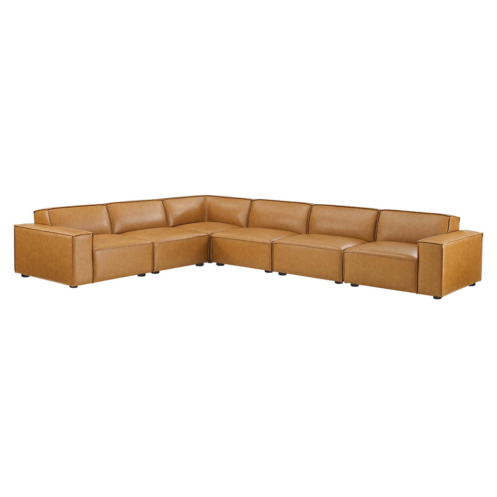 Restore 6-Piece Vegan Leather Sectional Sofa by Modway - EEI-4715