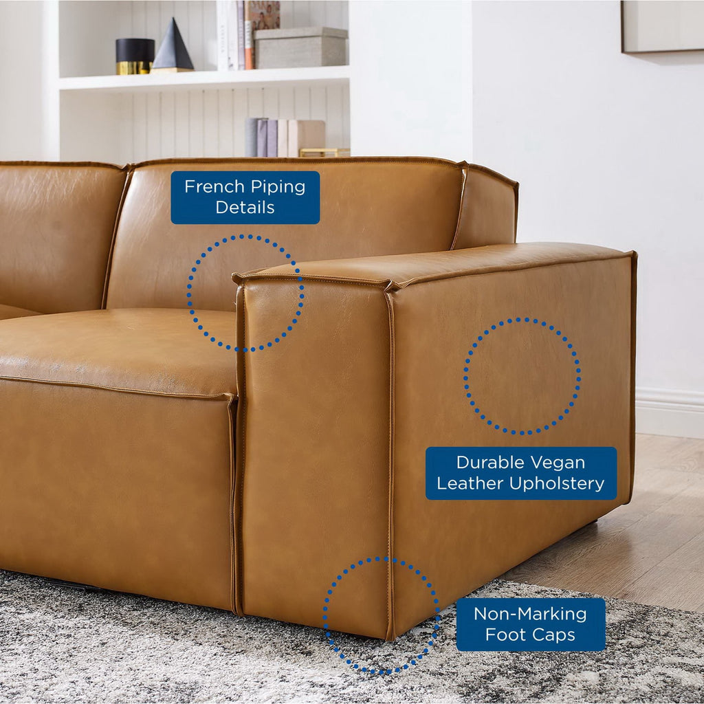 Restore 8-Piece Vegan Leather Sectional Sofa by Modway