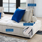 Saunter Tufted Fabric Armless Chair by Modway