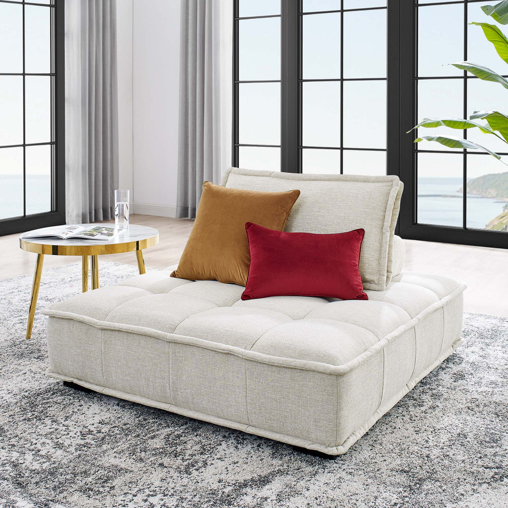 Saunter Tufted Fabric Armless Chair by Modway