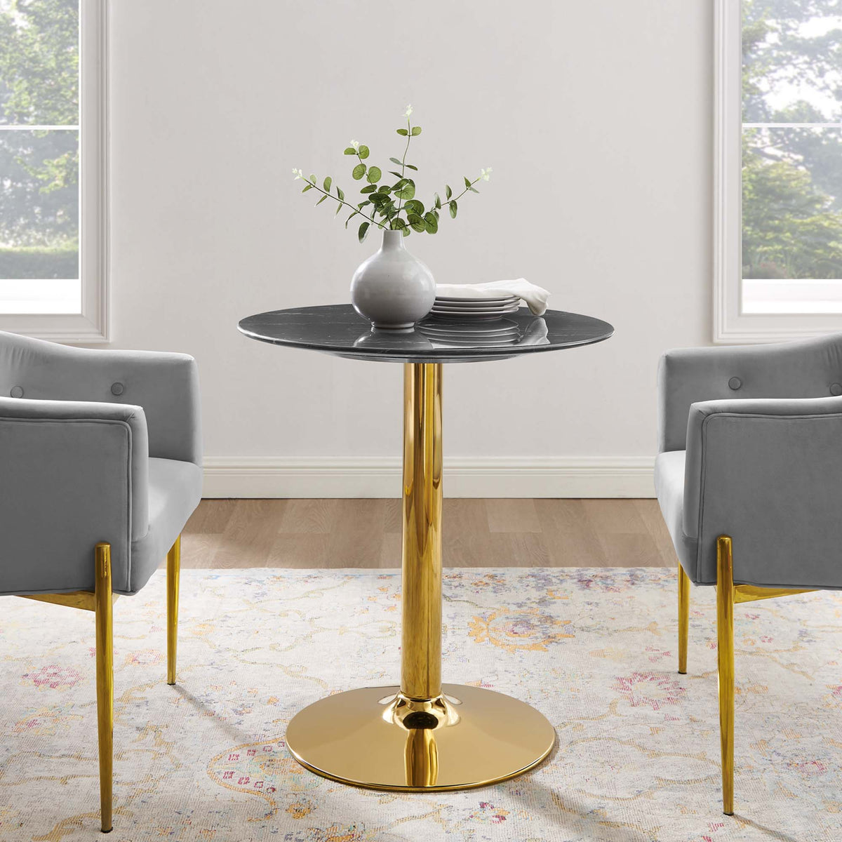 Verne Artificial Marble Dining Table by Modway