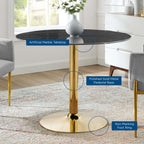 Verne Artificial Marble Dining Table by Modway