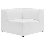 Mingle 7-Piece Vegan Leather Sectional Sofa by Modway - Tan / White (EEI-4798)