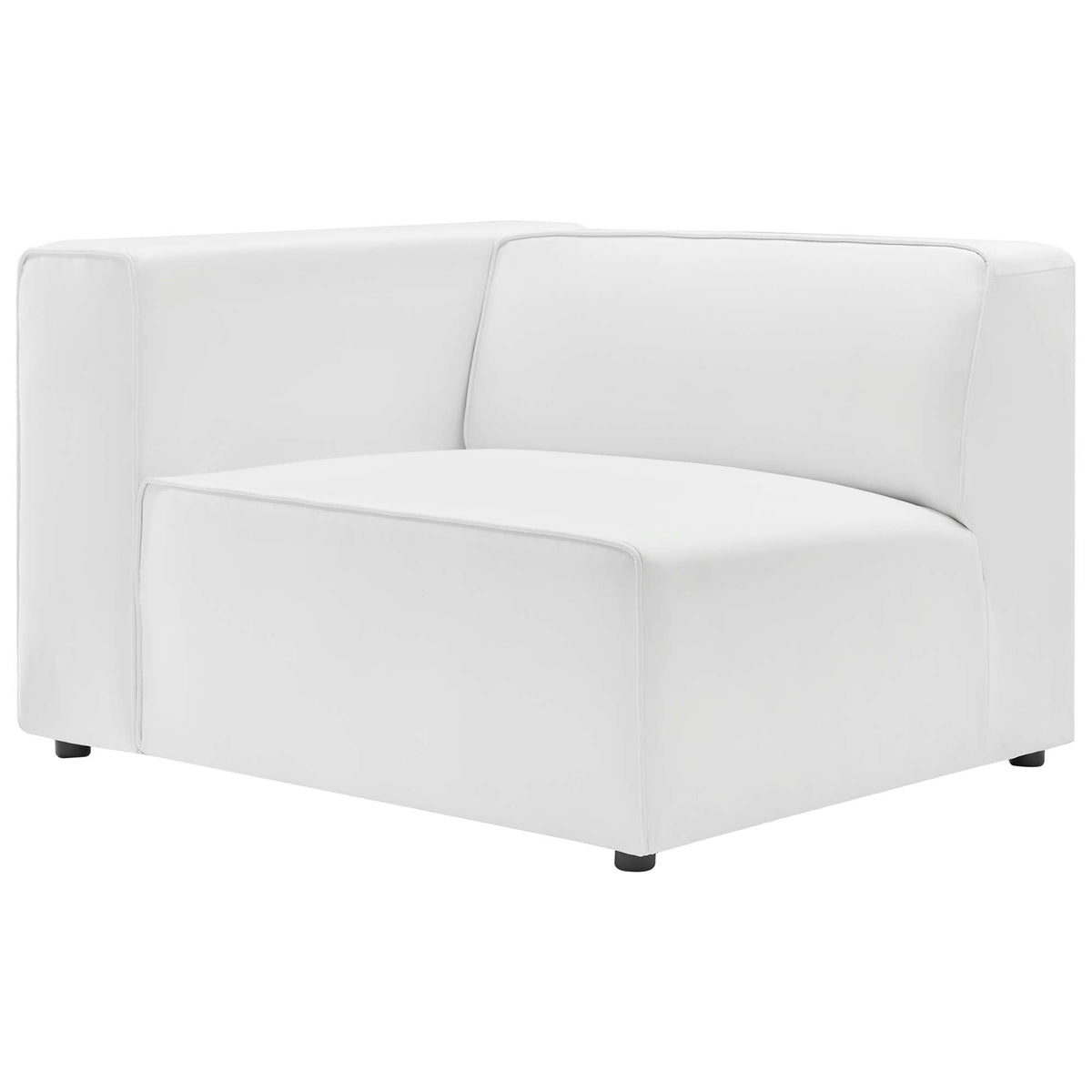 Mingle 7-Piece Vegan Leather Sectional Sofa by Modway - Tan / White (EEI-4798)