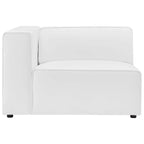 Mingle 7-Piece Vegan Leather Sectional Sofa by Modway - Tan / White (EEI-4798)
