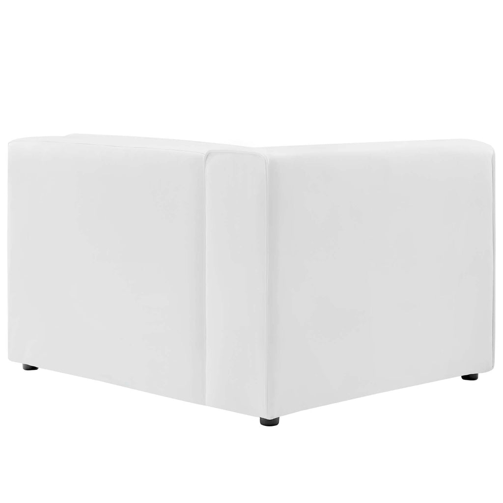 Mingle 7-Piece Vegan Leather Sectional Sofa by Modway - Tan / White (EEI-4798)