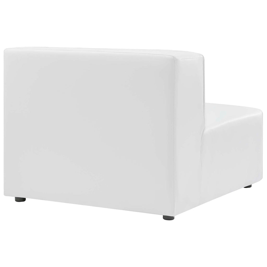 Mingle 7-Piece Vegan Leather Sectional Sofa by Modway - Tan / White (EEI-4798)