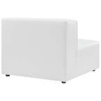Mingle 7-Piece Vegan Leather Sectional Sofa by Modway - Tan / White (EEI-4798)