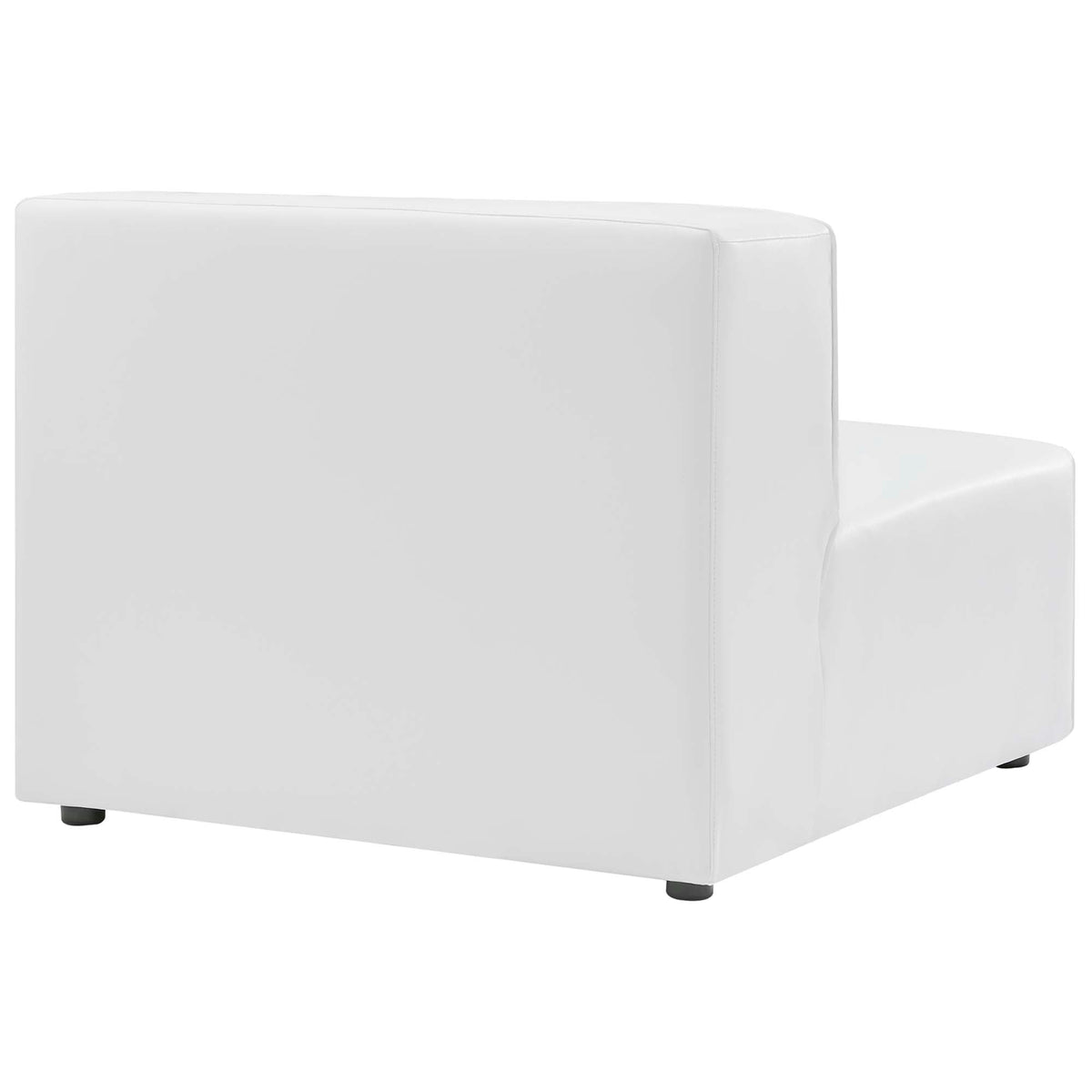 Mingle 7-Piece Vegan Leather Sectional Sofa by Modway - Tan / White (EEI-4798)