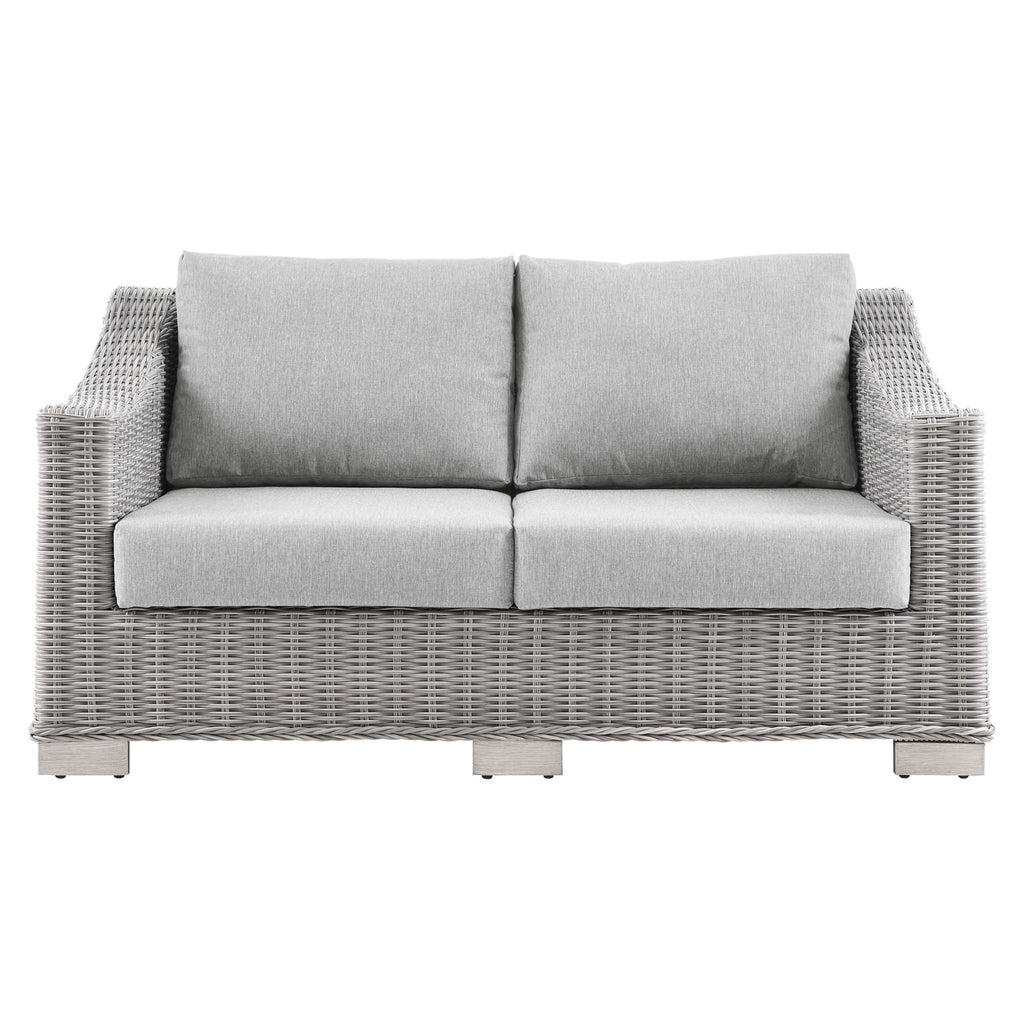 Conway Outdoor Patio Wicker Rattan Loveseat by Modway
