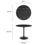 Lippa Round Faux Marble Dining Table by Modway