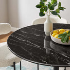 Lippa Round Faux Marble Dining Table by Modway
