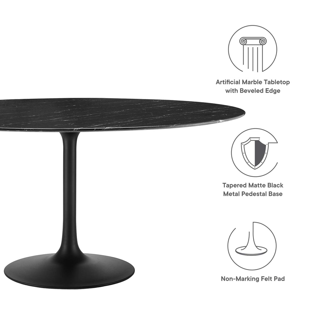 Lippa Round Faux Marble Dining Table by Modway