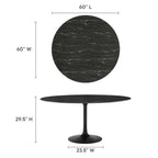 Lippa Round Faux Marble Dining Table by Modway