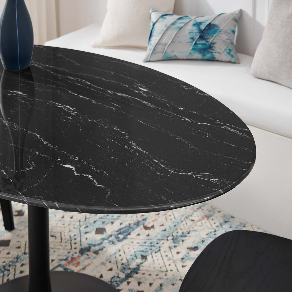 Lippa 54" Oval Faux Marble Dining Table by Modway - EEI-4880