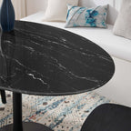 Lippa 54" Oval Faux Marble Dining Table by Modway - EEI-4880