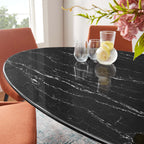 Lippa 60" Oval Faux Marble Dining Table by Modway - EEI-4881