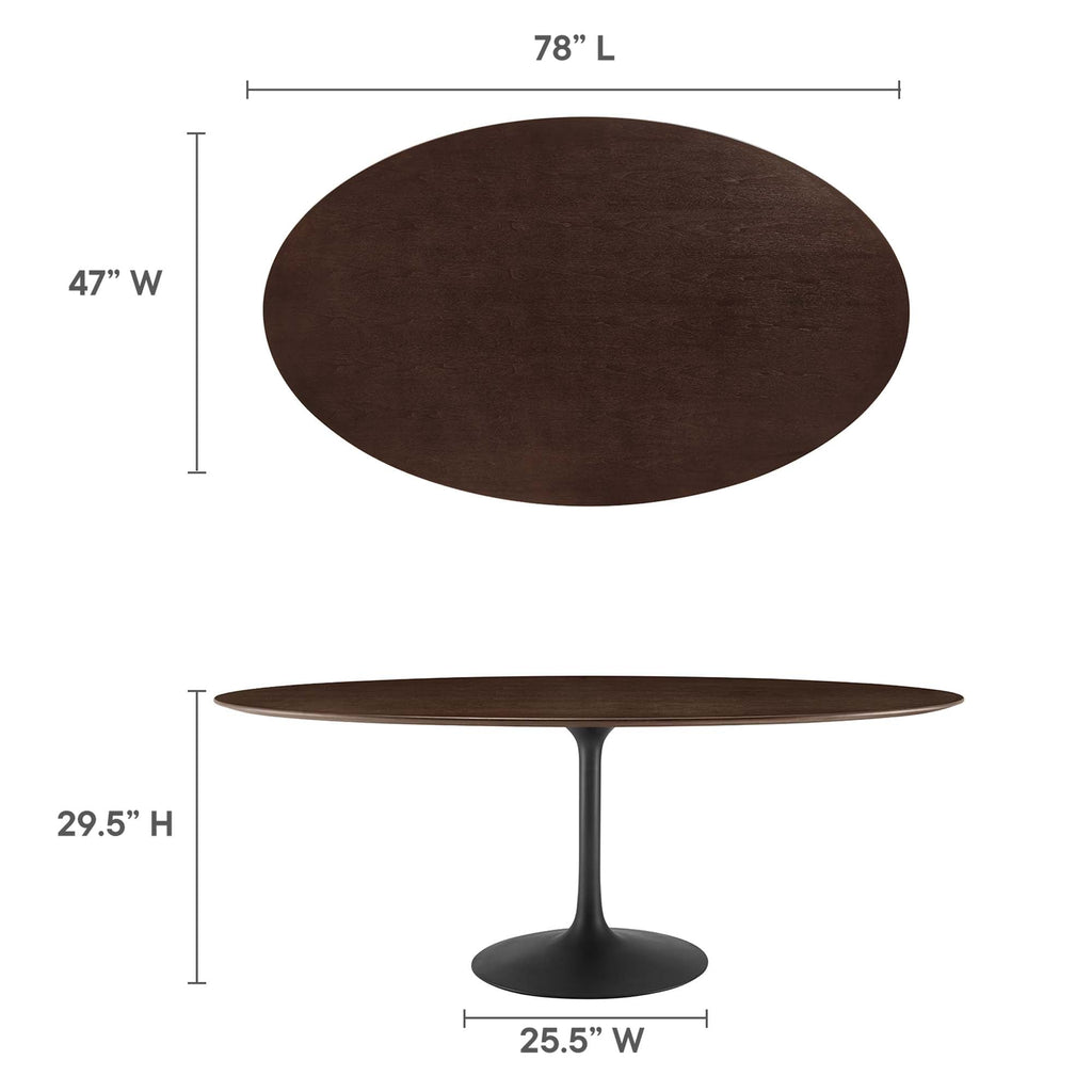 Lippa 78" Oval Wood Dining Table by Modway - EEI-4888