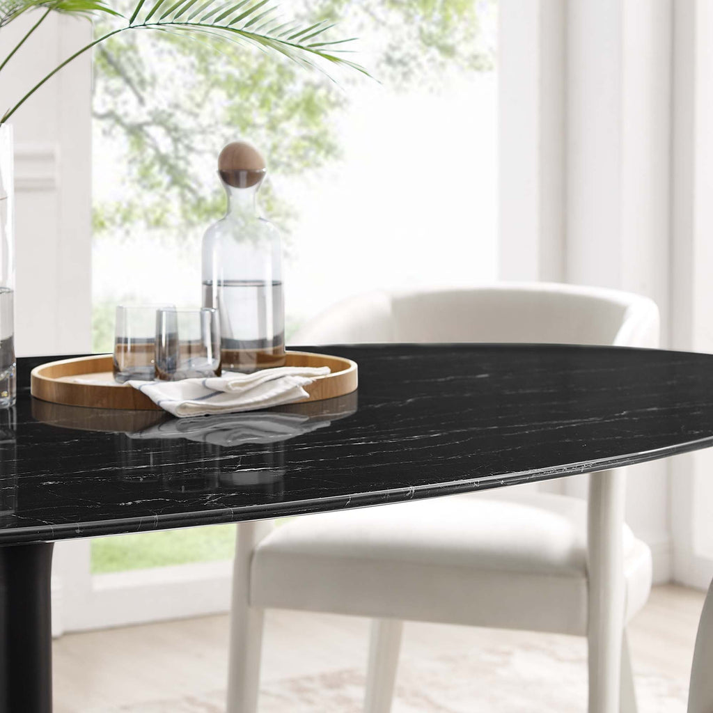 Lippa 78" Oval Faux Marble Dining Table by Modway - EEI-4889