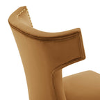 Curve Performance Velvet Dining Chairs Set of 2 by Modway