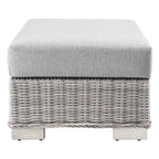 Conway 2-Piece Outdoor Patio Wicker Rattan Armchair and Ottoman Set by Modway