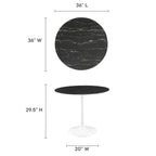 Lippa Round Faux Marble Dining Table by Modway