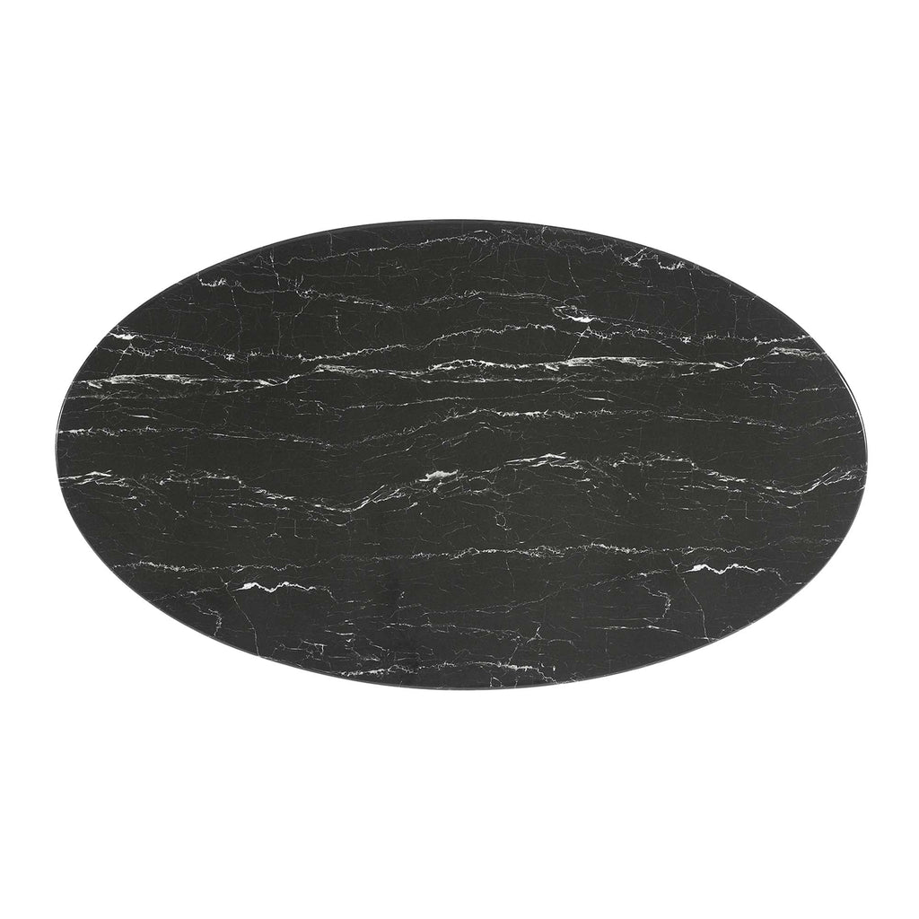 Lippa 54" Oval Faux Marble Dining Table by Modway - EEI-5185