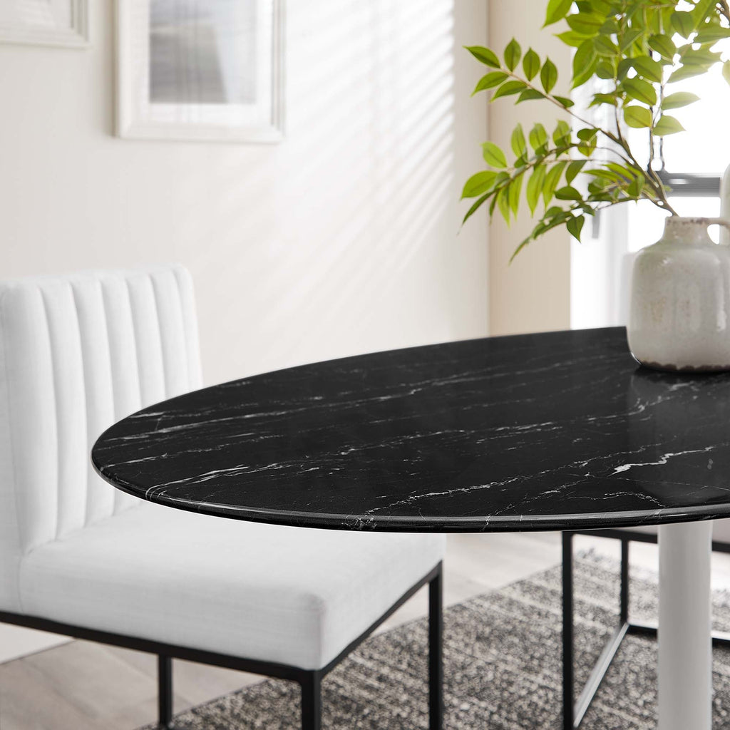 Lippa 54" Oval Faux Marble Dining Table by Modway - EEI-5185