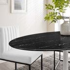 Lippa 54" Oval Faux Marble Dining Table by Modway - EEI-5185