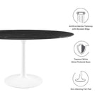Lippa 60" Oval Faux Marble Dining Table by Modway - EEI-5186