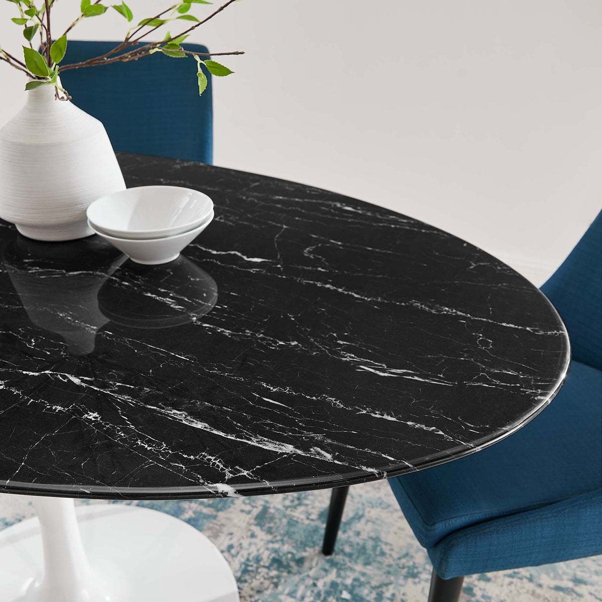 Lippa 60" Oval Faux Marble Dining Table by Modway - EEI-5186