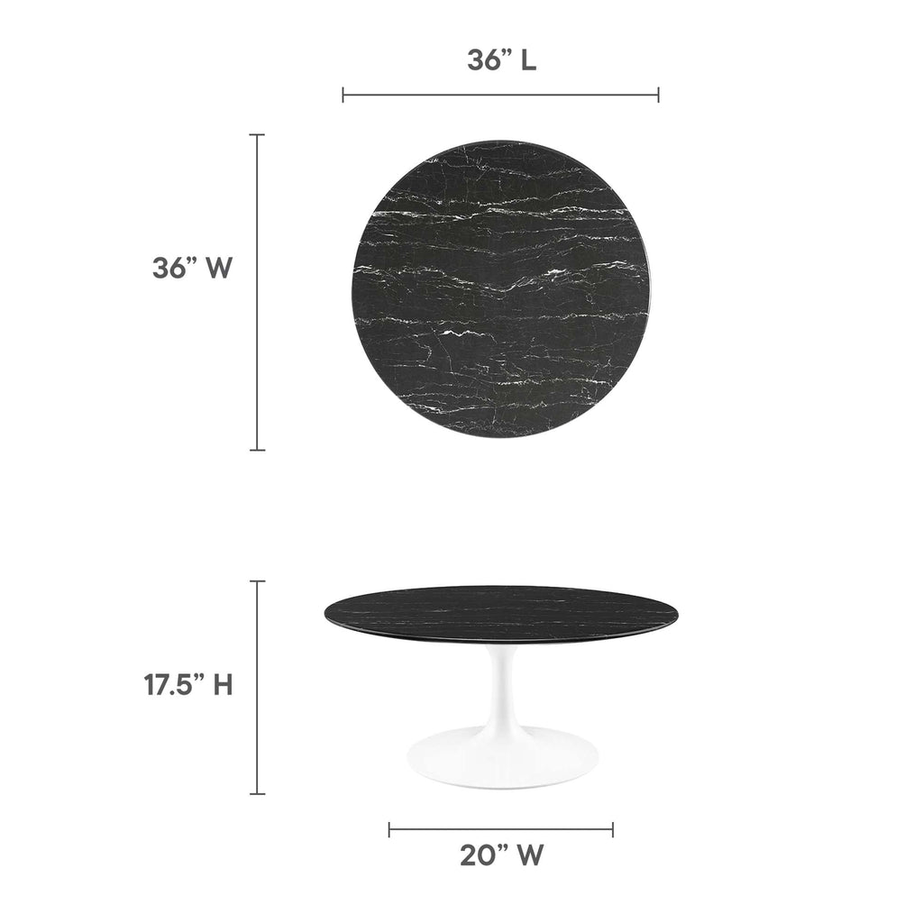 Lippa Round Faux Marble Coffee Table by Modway