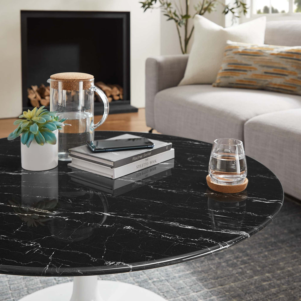Lippa Round Faux Marble Coffee Table by Modway