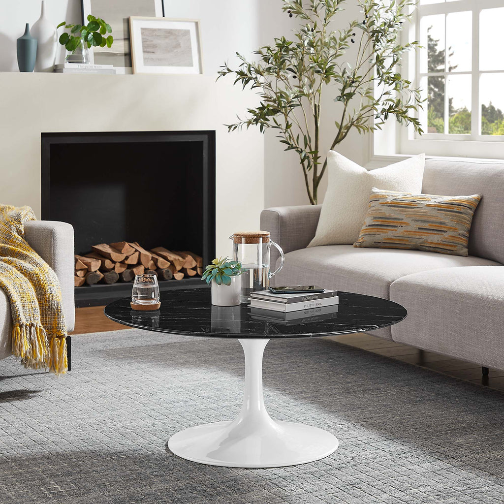 Lippa Round Faux Marble Coffee Table by Modway
