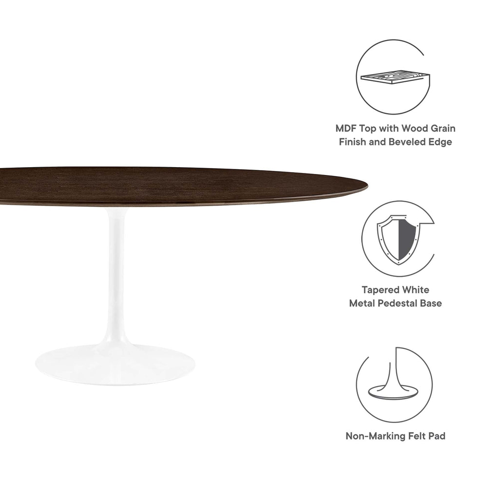 Lippa 78" Oval Wood Dining Table by Modway - EEI-5196