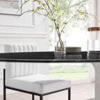 Lippa 78" Oval Faux Marble Dining Table by Modway - EEI-5198