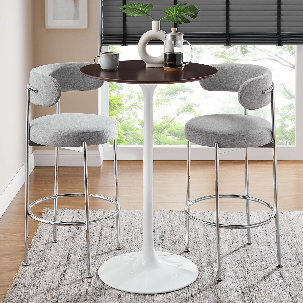 Lippa Round Wood Bar Table by Modway