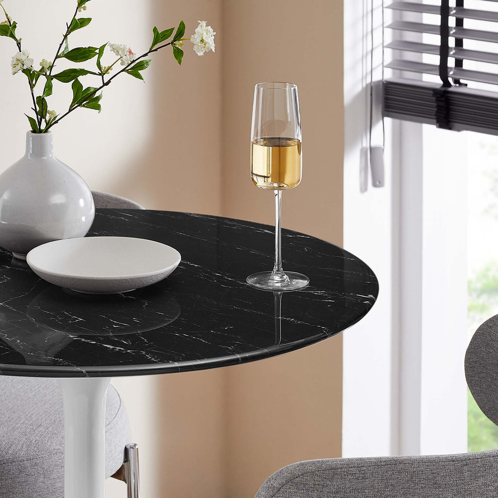 Lippa Round Faux Marble Bar Table by Modway