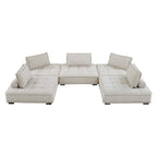 Saunter 5-Piece Tufted Fabric Fabric Sectional Sofa by Modway