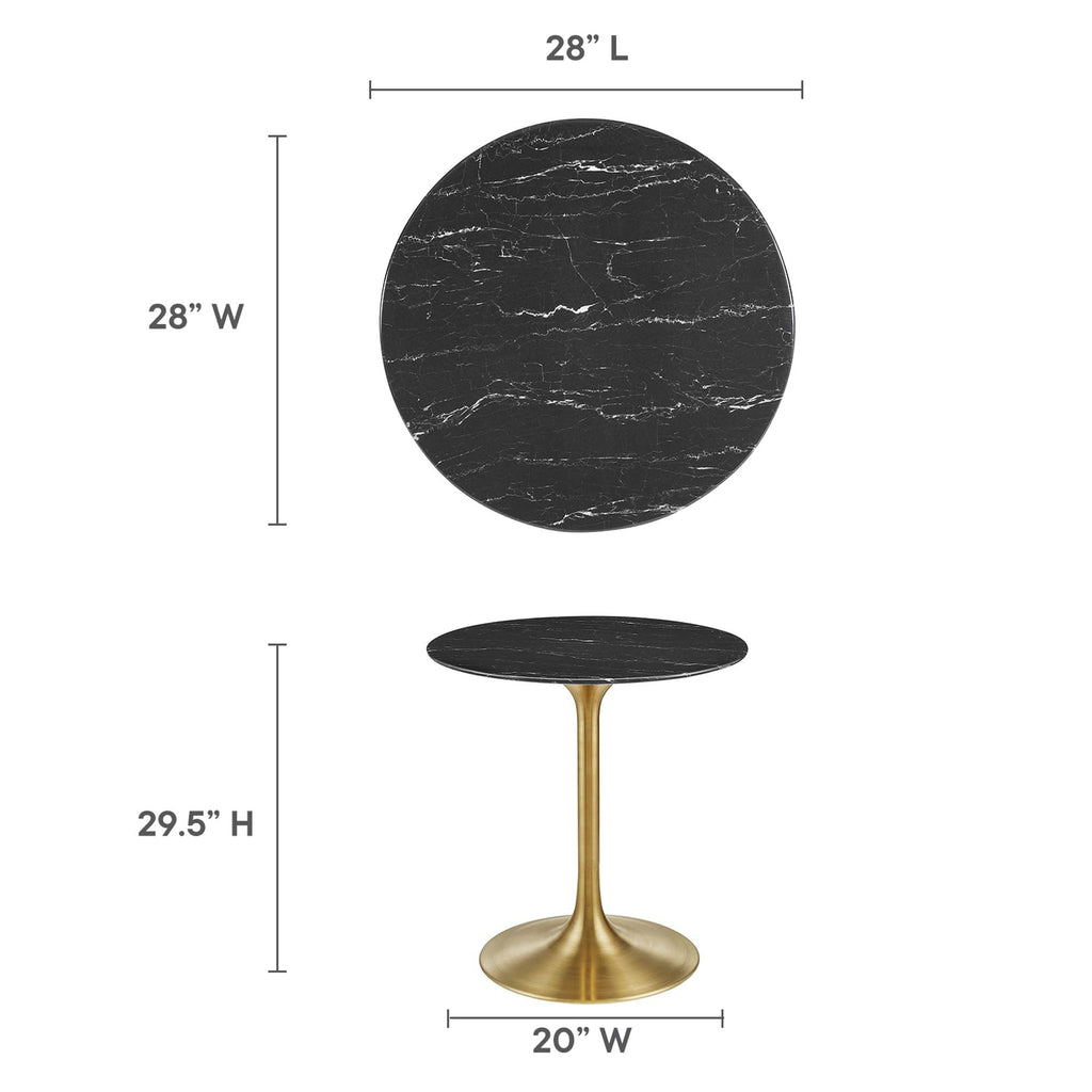 Lippa Round Faux Marble Dining Table by Modway