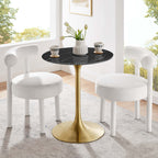 Lippa Round Faux Marble Dining Table by Modway