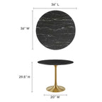 Lippa Round Faux Marble Dining Table by Modway