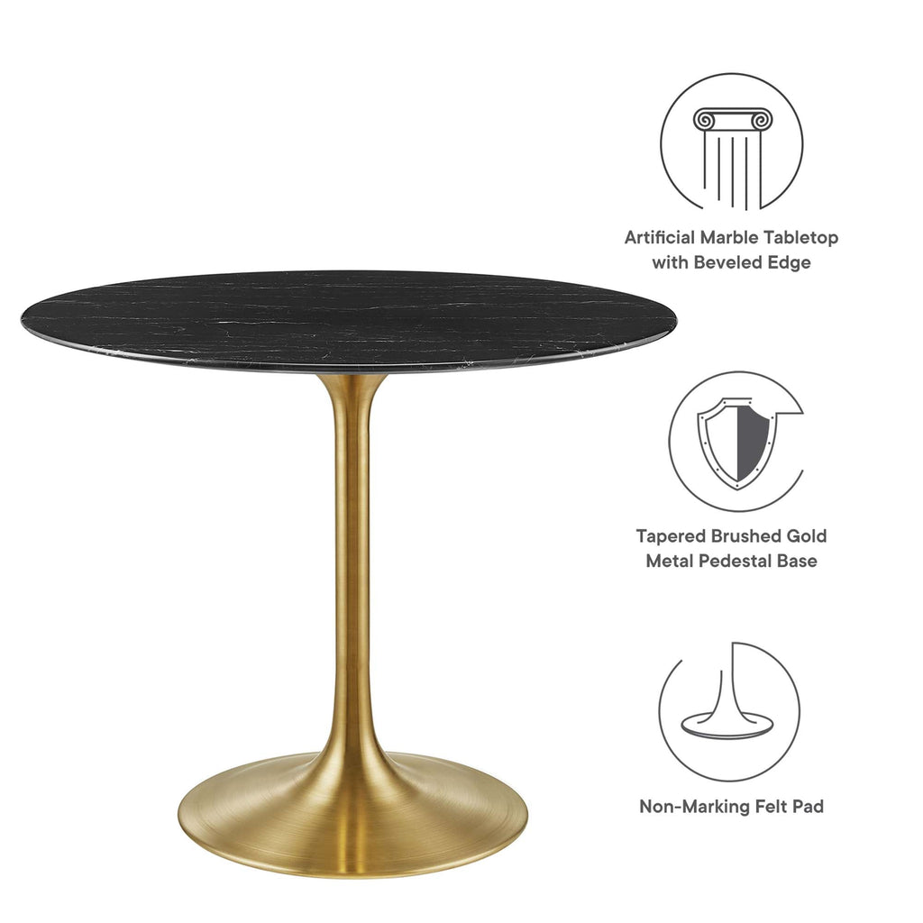 Lippa Round Faux Marble Dining Table by Modway