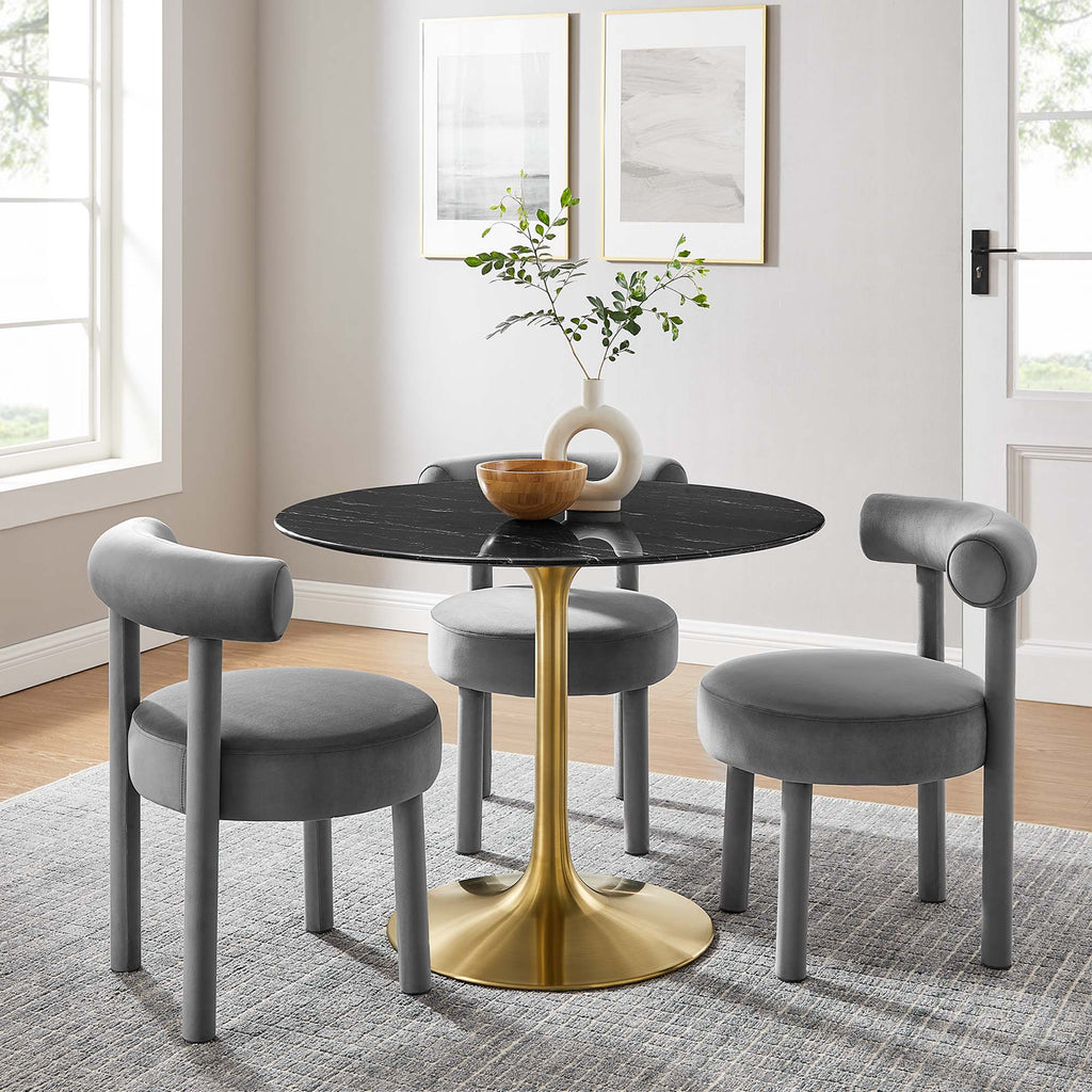 Lippa Round Faux Marble Dining Table by Modway