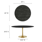 Lippa Round Faux Marble Dining Table by Modway