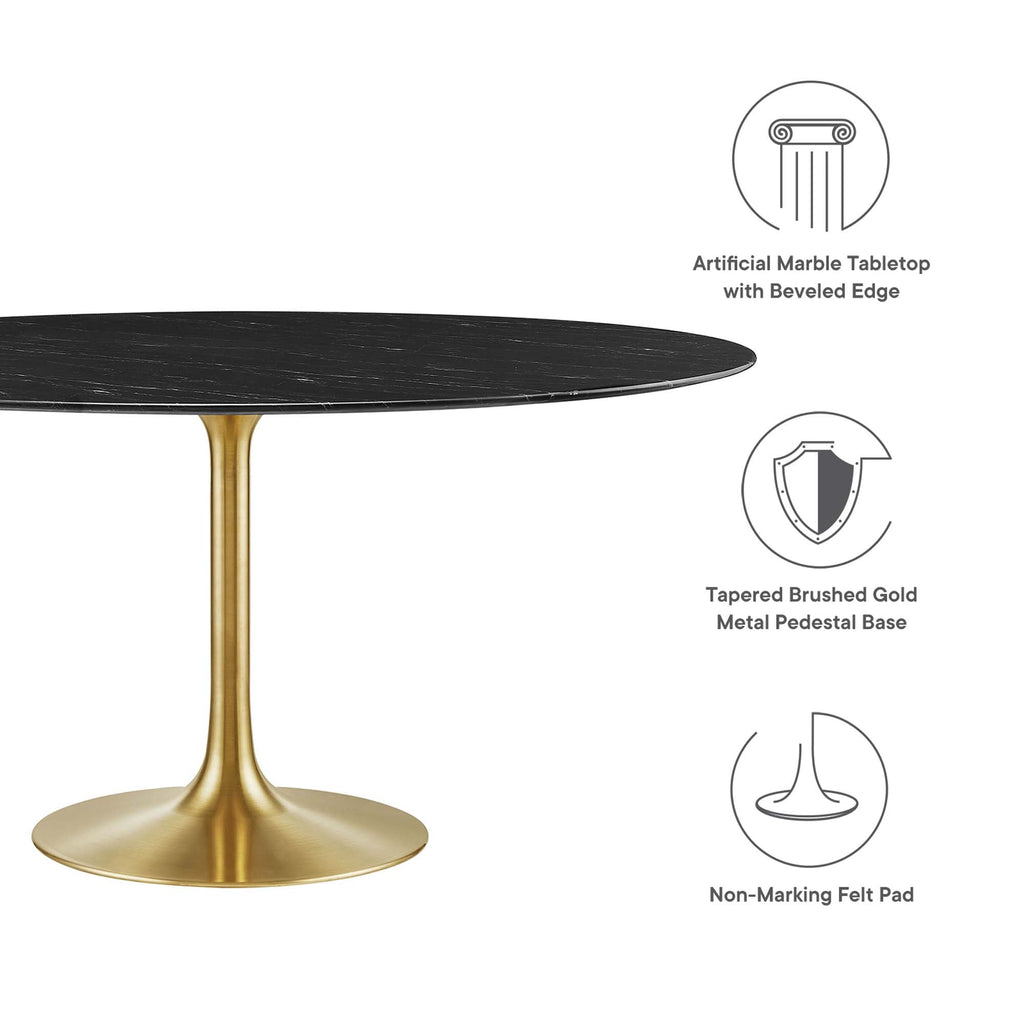 Lippa Round Faux Marble Dining Table by Modway